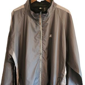 STARTER  Men's Vintage Gray Track Windbreaker 2 Piece Suit